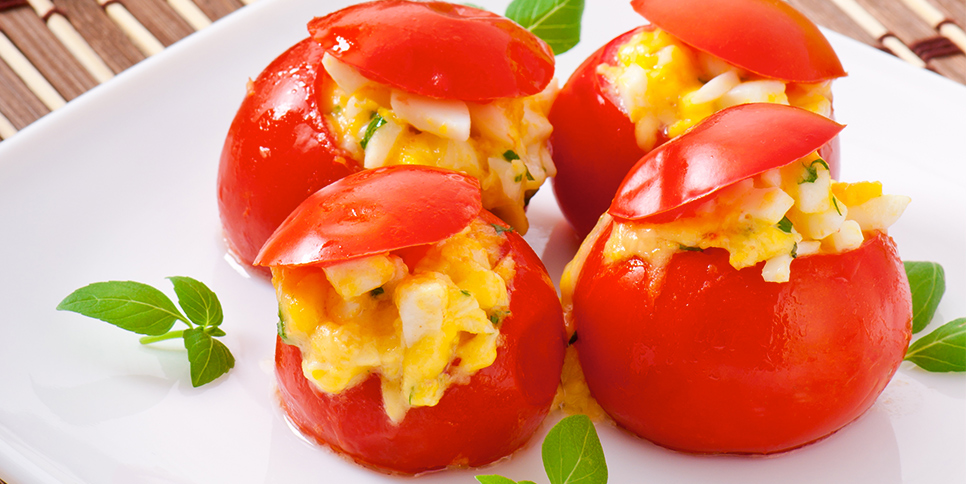 Egg Salad Stuffed Tomatoes