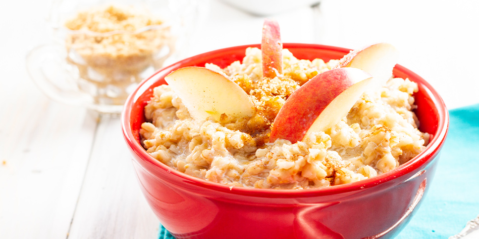 a bowl of apple pie oatmeal