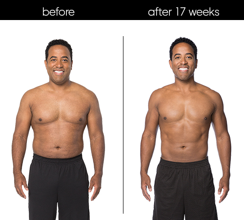 TJ before and after 17 weeks